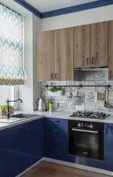 Blue Kitchen Design In Khrushchev