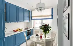 Blue Kitchen Design In Khrushchev