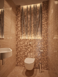 Bathroom design beige mosaic