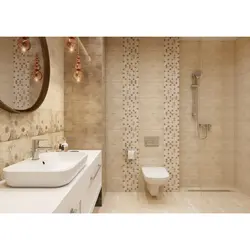 Bathroom design beige mosaic