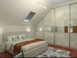 Дизайн Мансарды Спальня Шкафы