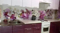 Фартук для кухни фото одного цветка