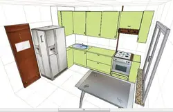 How To Arrange Furniture And Refrigerator In The Kitchen Photo