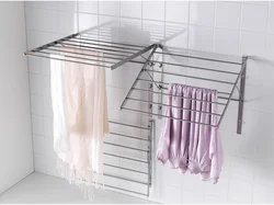 Hanger For Drying Clothes In The Bathroom Photo