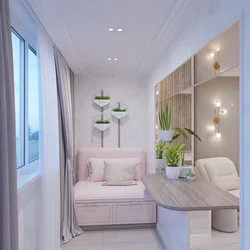 Apartment interiors combine balcony