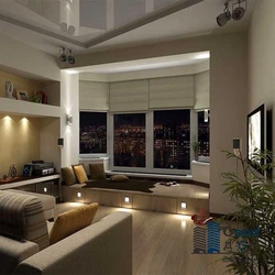 Apartment interiors combine balcony