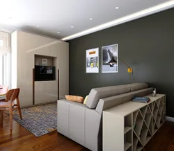 Apartment design with materials and furniture