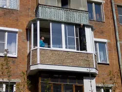 Photo of balconies in an apartment from the street