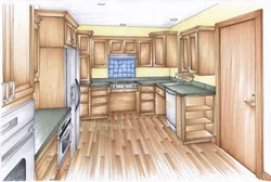 Kitchen drawings pictures