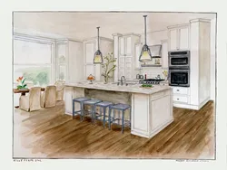 Kitchen drawings pictures