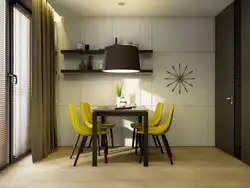 Dining area in the kitchen wall design