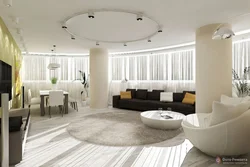 Round living room design photo