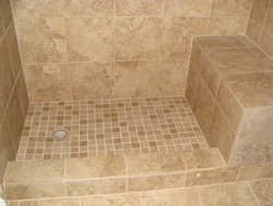 Bir tray fotoşəkili olmayan plitələrdən hazırlanmış bir mənzildə öz əlinizlə duş