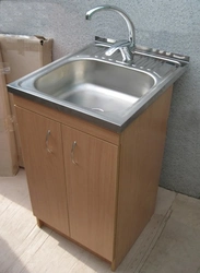 Overhead Kitchen Sink With Cabinet Photo