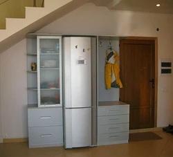 Refrigerator in the hallway hide photo