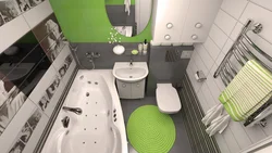 Bathroom Design 3 Sq.M. Without Toilet Photo