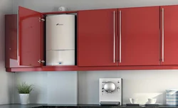 Кухонный гарнитур с газовым котлом фото для кухни