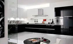 White Kitchen Design Black Bottom
