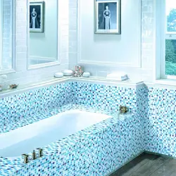 Bathroom Design For Small Bathtub With Mosaic Tiles