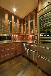 Copper kitchen in the interior