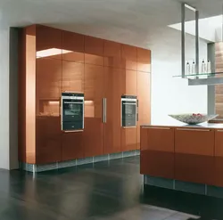 Copper kitchen in the interior