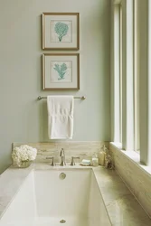 Photo Of A Pistachio-Colored Bathroom