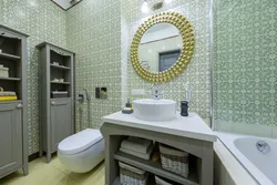 Bathroom design pistachio color