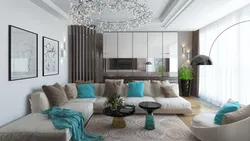 Modern colors in the living room interior