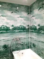 Pvc for bathroom with pattern photo