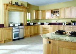 Kitchen natural oak in the interior