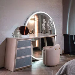 Bedroom Design With Illuminated Mirror