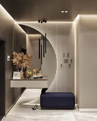 Bedroom design with illuminated mirror