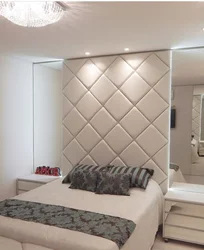 Дизайн спальни с зеркалом с подсветкой