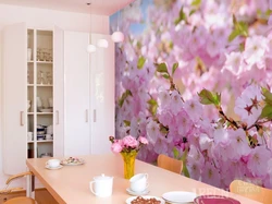 Inexpensive photo wallpaper for the kitchen photo