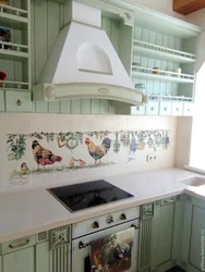 Provence Style Tiles For The Kitchen On The Apron Photo