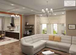 House Interior Living Room And Kitchen Combined Photo