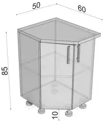 Corner kitchen sink with cabinet photo