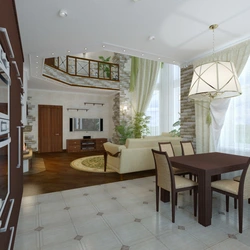 Kitchen living room interior with second light