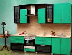 Kitchen interior two colors photo