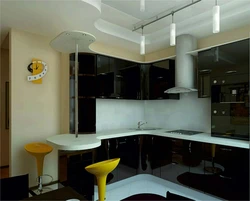 Дизайн кухни 9 кв м с барной стойкой