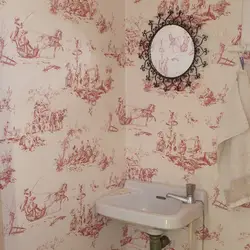 What kind of wallpaper for the toilet in the apartment photo