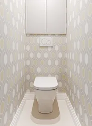 What kind of wallpaper for the toilet in the apartment photo
