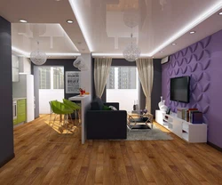 Дизайн однокомнатной квартиры потолки