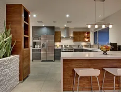 Walnut Kitchen In The Interior