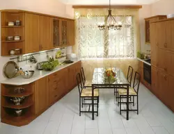 Walnut kitchen in the interior