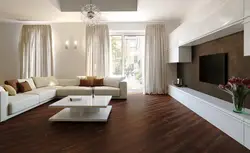 Interior with laminate flooring in the living room
