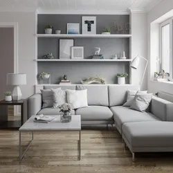 Gray Furniture In The Interior Of The Apartment
