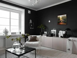 Gray furniture in the interior of the apartment