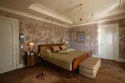 Потолок классической спальни фото