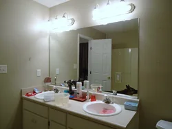 Фото зеркало во всю стену ванна